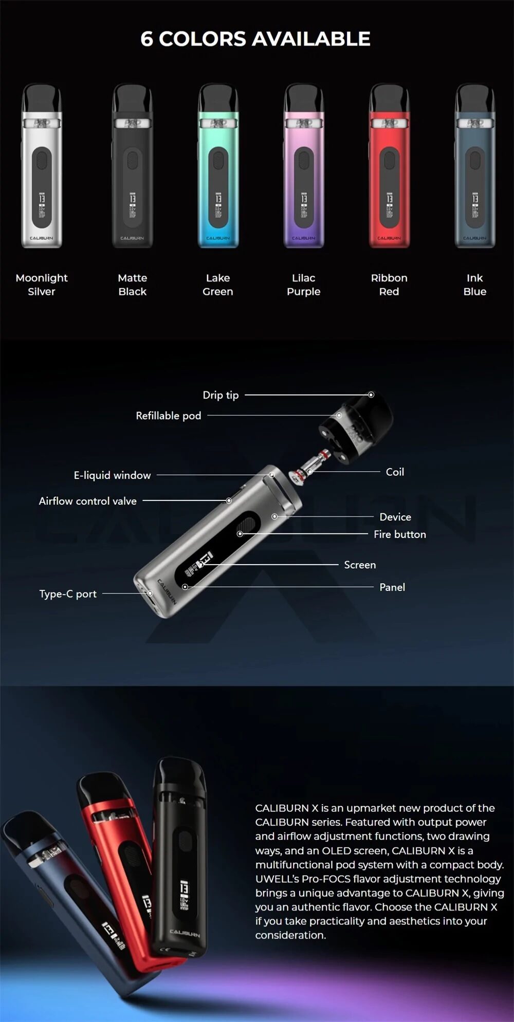 UWELL CALIBURN X 20W POD SYSTEM