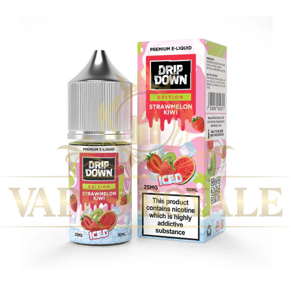 DRIP DOWN - BUY NEW STRAWMELON KIWI ICE SALT BY DRIP DOWN – 30ML - 30ML SALT NIC - Vapes Royale