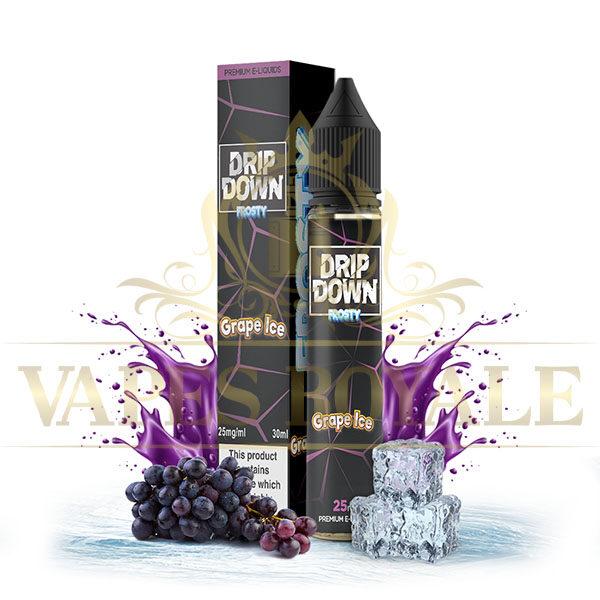 DRIP DOWN - BUY FROSTY GRAPE ICE SALT BY DRIP DOWN – 30ML - 30ML SALT NIC - Vapes Royale
